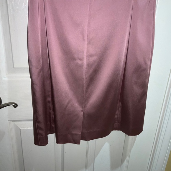 Tahari Arthur S. Levine pink satin Portrait Collar Sheath dress Sz 14 sleeveless - Picture 7 of 9